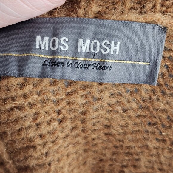 Mos Mosh Brown Metallic Embellished Pink Diamond Sweater Sz XS - Picture 5 of 7